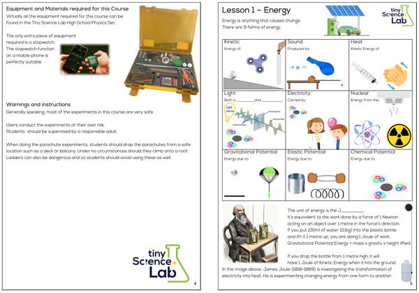 Year 7 High School Physics Course Workbook - Digital PDF Download