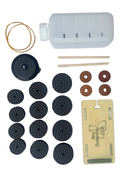 Physics cart  - Dynamics Trolley - with 1.5m retractable tape and three sets of wheels