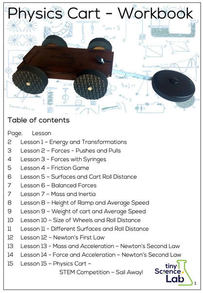 Physics cart  - Dynamics Trolley - with 1.5m retractable tape and three sets of wheels