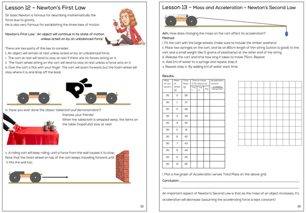 Physics cart  - Dynamics Trolley - with 1.5m retractable tape and three sets of wheels