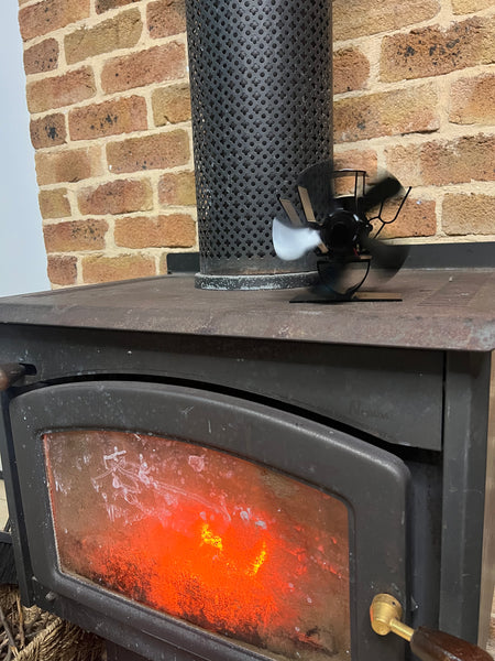 Stovetop fireplace Heat Powered Fan