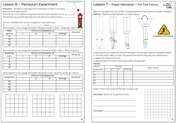 Year 7 Physics Course Workbook - PDF Digital Download Document