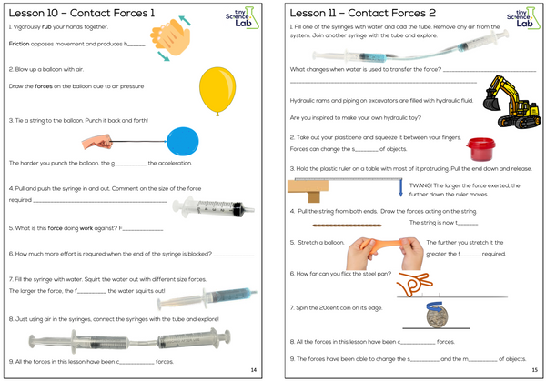 Year 7 High School Physics Course Workbook - Digital Download