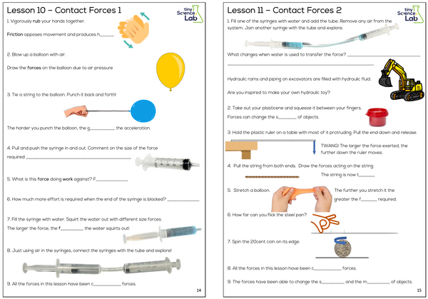 Year 7 Physics Course Workbook - PDF Digital Download Document