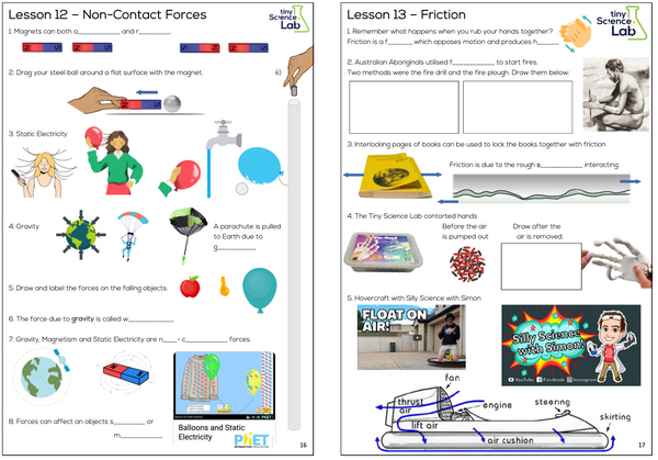 Year 7 Physics Course Workbook - PDF Digital Download Document