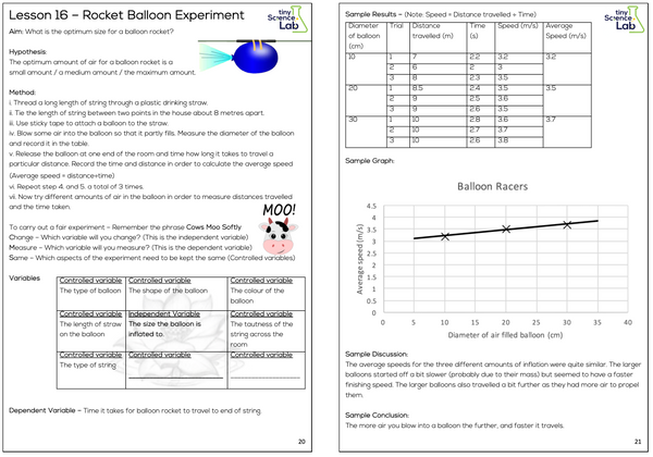 Year 7 Physics Course Workbook - PDF Digital Download Document