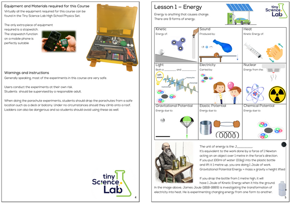 Year 7 Physics Course Workbook - PDF Digital Download Document