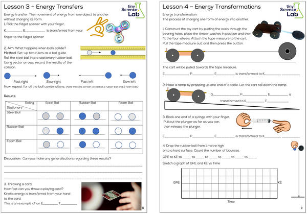 Year 7 High School Physics Course Workbook - Digital PDF Download