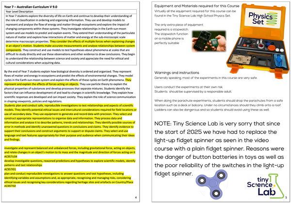 Physics Set for High School - Tiny Science Lab - Science Experiments