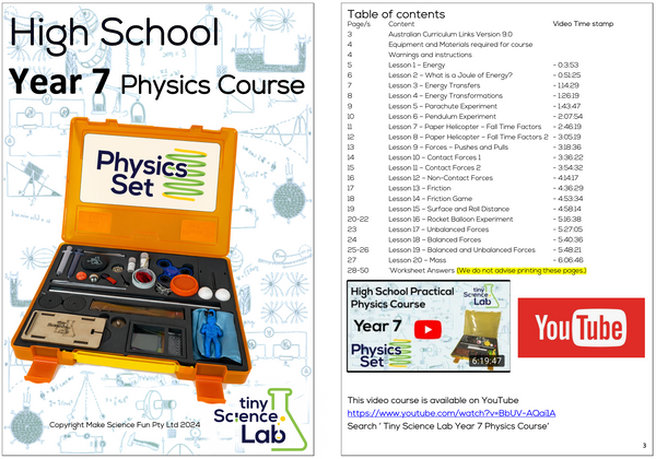 Physics Set for High School - Tiny Science Lab - Science Experiments