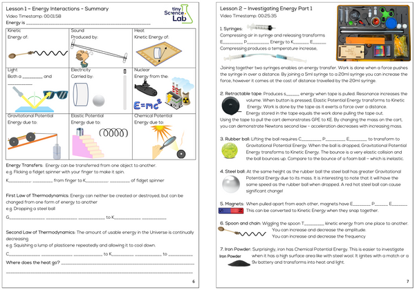 Year 8 High School Physics Course Workbook - Digital PDF Download