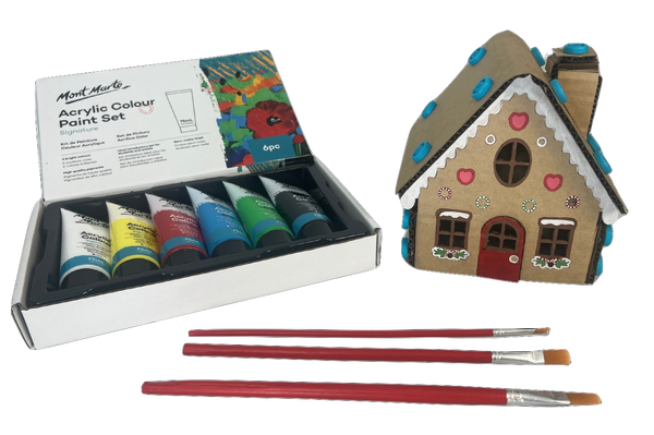 Paints Acrylic Colour Paint Set 6 Bright Colours