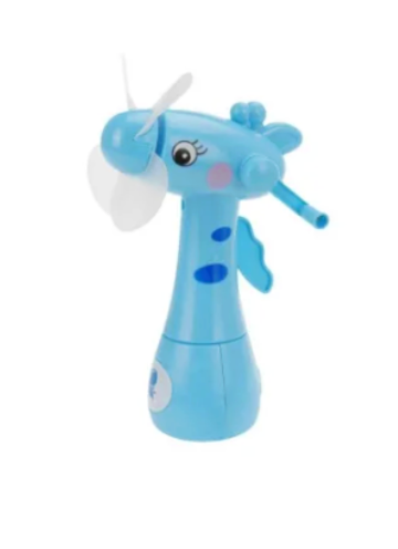 Toy hand powered misting fan