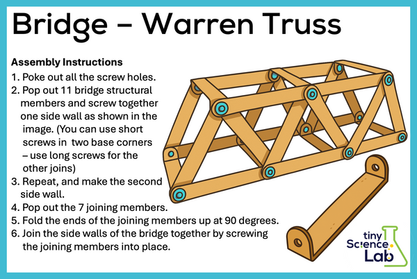 Bridge Warren Truss Cardboard Construction Model Kit | Makedo Compatible