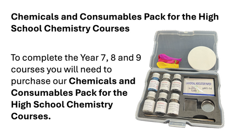 Chemicals and Consumables Pack for the High School Chemistry Courses