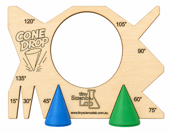 Paper Cone Drop Experiment Timber Template Scientific Method  - Tiny Science Lab
