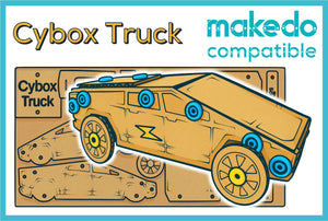 Cybox Truck Cardboard Construction Model Kit | Makedo Compatible