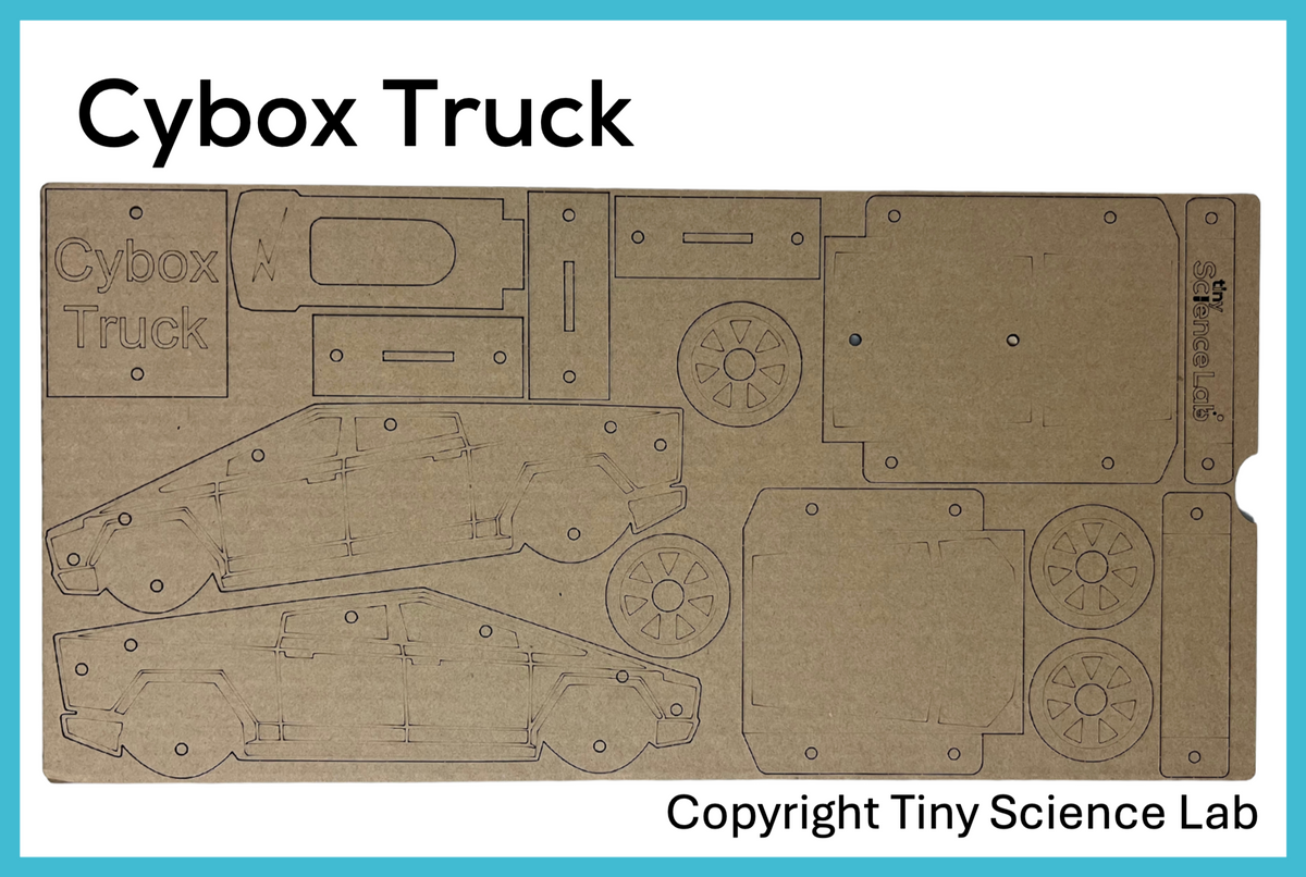 Cybox Truck Cardboard Construction Model Kit | Makedo Compatible – Tiny ...