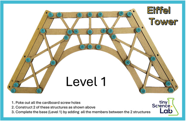 Eiffel Tower Cardboard Construction Model Kit | Makedo Compatible