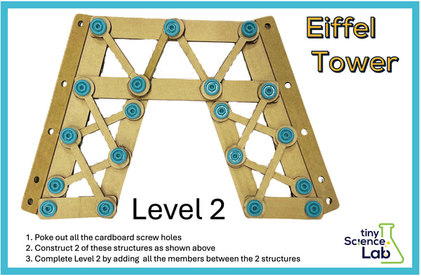 Eiffel Tower Cardboard Construction Model Kit | Makedo Compatible
