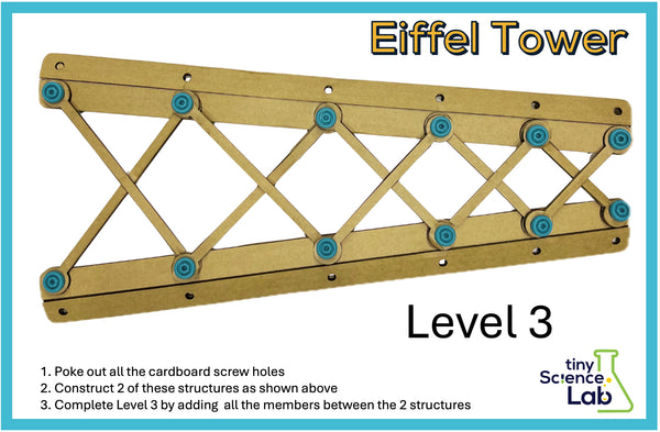 Eiffel Tower Cardboard Construction Model Kit | Makedo Compatible
