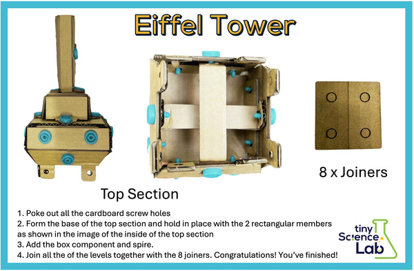 Eiffel Tower Cardboard Construction Model Kit | Makedo Compatible