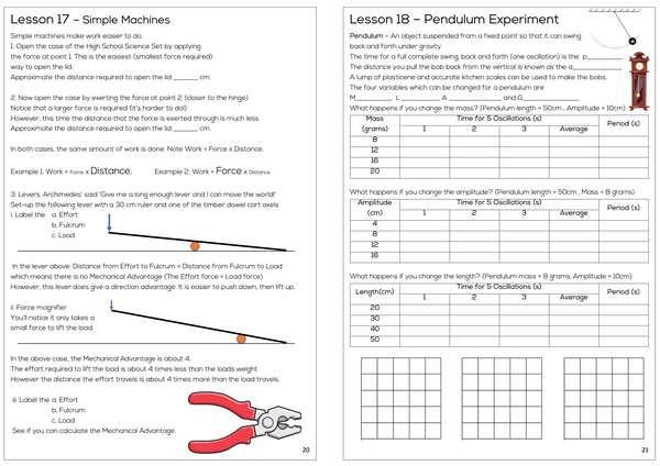 Year 7, 8,9 and 10 General Science Practical Course Workbook - Digital Download