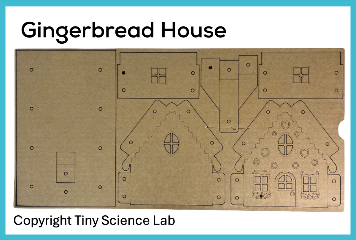 Gingerbread House Cardboard Construction Model Kit | Makedo Compatible ...