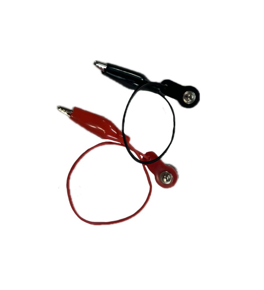Black and Red Electrical Jumper Wire Lead with Alligator Clip and Clip Connector