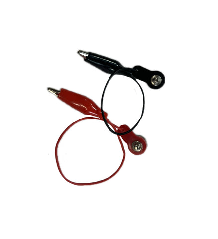 Black and Red Electrical Jumper Wire Lead with Alligator Clip and Clip Connector