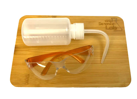 Bundle includes Table Protector, Wash Bottle and Safety Glasses