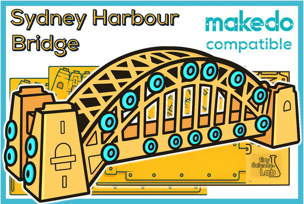 Sydney Harbour Bridge Cardboard Construction Model Kit | Makedo Compatible
