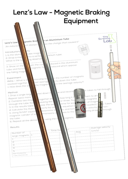 Lenz's Law Magnetic Braking -  Aluminium Tube, Copper Tube, and 10 Super Magnets Magnetism Experiment