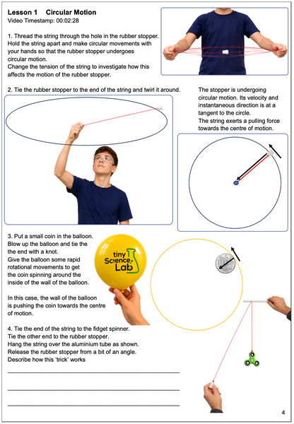 Years 9 and 10 combined High School Physics Science Course Workbook Tiny Science Lab