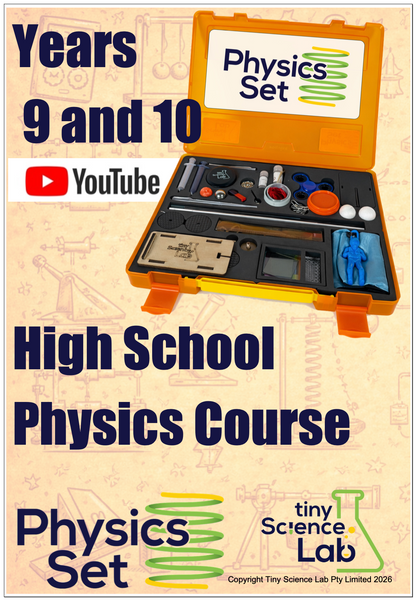 Years 9 and 10 combined High School Physics Science Course Workbook Tiny Science Lab