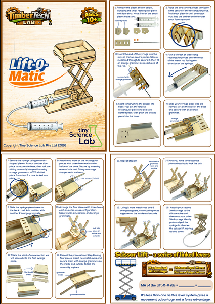 Ages 10 to 13 - Cheaper Buy The Dozen - Timber Tech Lab - STEM Science Kits - Tiny Science Lab