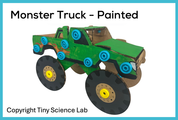 Monster Truck Cardboard Construction Model Kit | Makedo Compatible