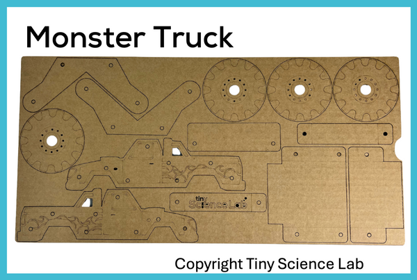 Monster Truck Cardboard Construction Model Kit | Makedo Compatible