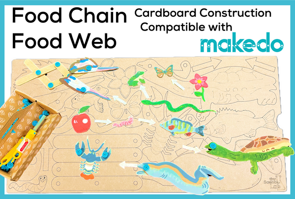 Pack of FIVE Science Themed Cardboard Construction Model Kits | Makedo Compatible