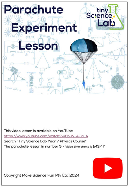 Parachute Man Toy includes Lesson Downloads PDF file