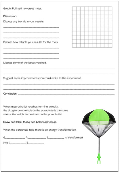 Parachute Man Toy includes Lesson Downloads PDF file