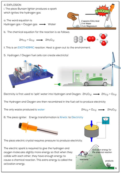 Kaboom Kit Instructions and Worksheets - Downloadable PDF File