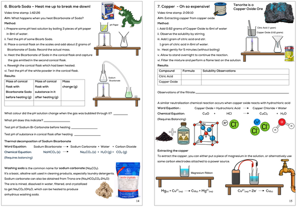 Year 10 High School Practical Chemistry Course Workbook - Digital Download Document