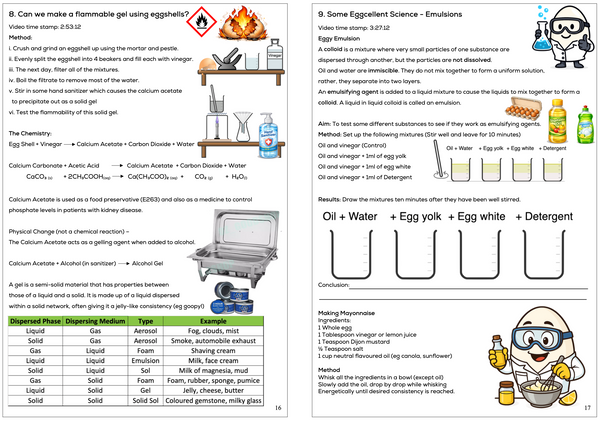 Year 10 High School Practical Chemistry Course Workbook - Digital Download Document