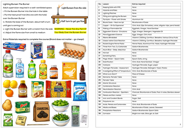 Year 10 High School Practical Chemistry Course Workbook - Digital Download Document