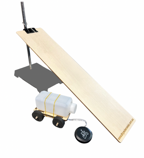 Physics cart  - Dynamics Trolley - with 1.5m retractable tape and three sets of wheels