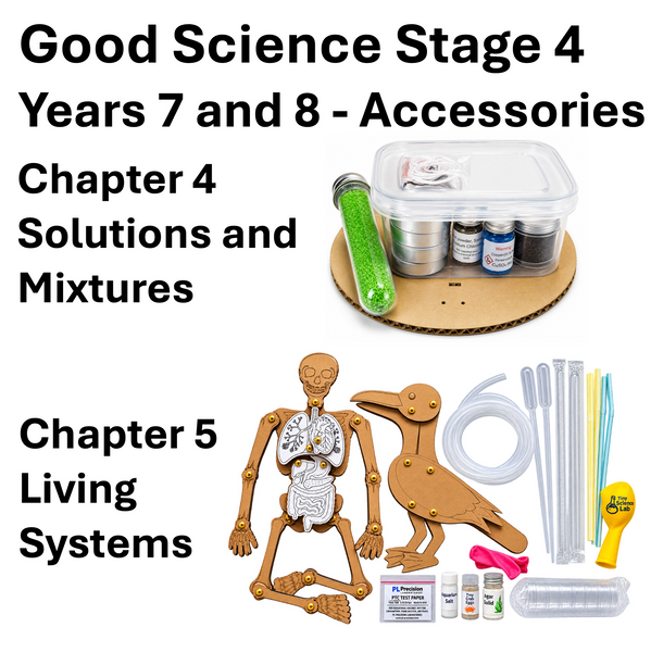 Good Science Accessories - Stage 4 - Years 7 and 8 -  Chemicals and Accessories Packs - Tiny Science Lab