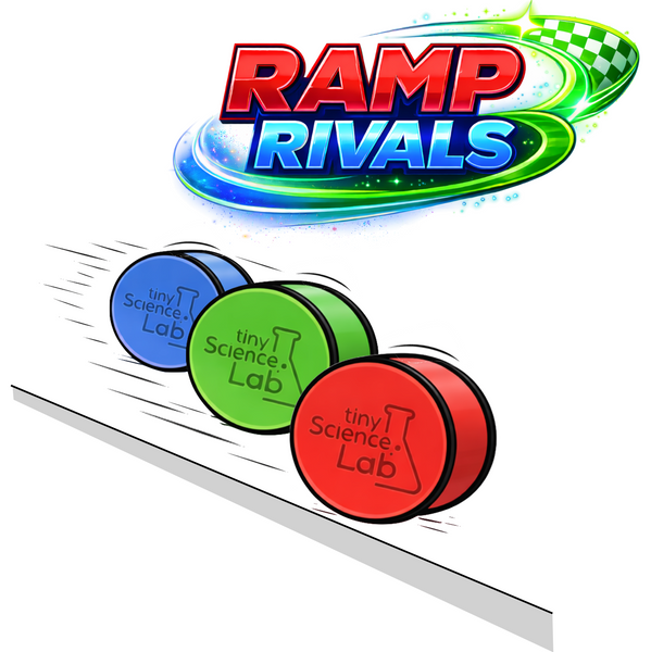 Ramp Rivals - Rolling Cylinder Toys - Rotation Rotational Angular Momentum Inertia