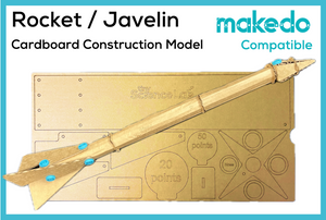 Rocket Javelin Cardboard Construction Model Kit | Makedo Compatible