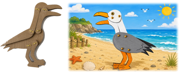 Seagull Cardboard Construction (includes split pins)